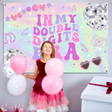 Iridescent 10th Birthday Banner for Girls Music Superstar Party Decor 59x39 Inch