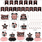 20Pcs Happy Retirement Party Decorations Kit For Women, Rose Gold Retirement Banner Balloons Honeycomb Centerpiece Swirl Paper Pompoms Party Supplies, Retired Sash Table Topper Swirls Set