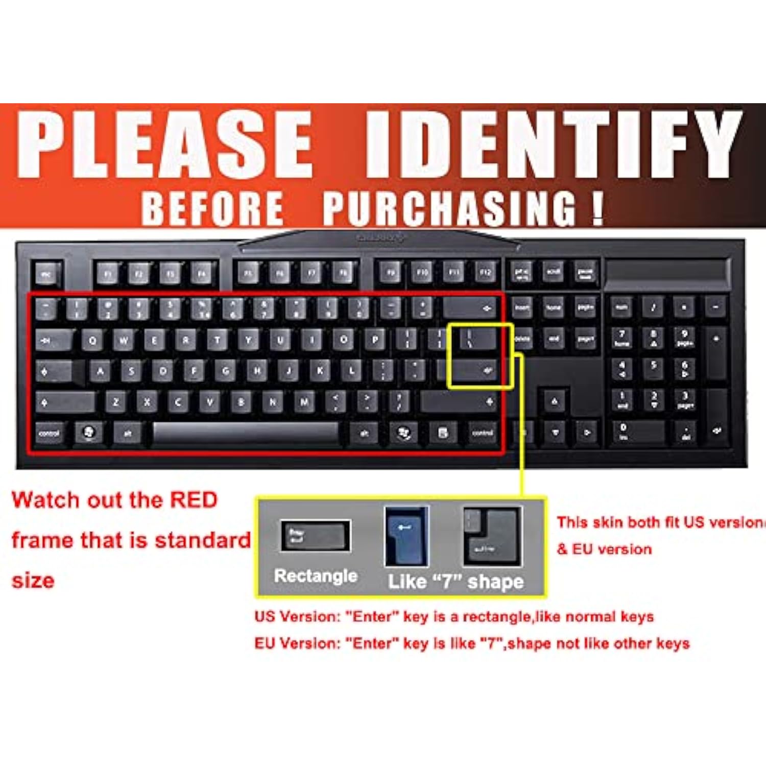 Clear Desktop Computer Keyboard Cover Skin for PC 104/107