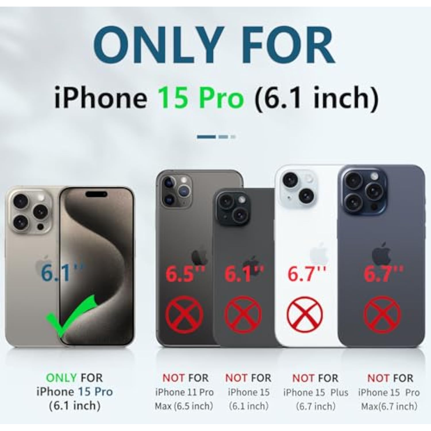 For Iphone 15 Pro Case: Military Grade Drop & Shock Protection Cell Phone Cover With Kickstand & Slide | Rugged Protective Bumper Textured (Blue)