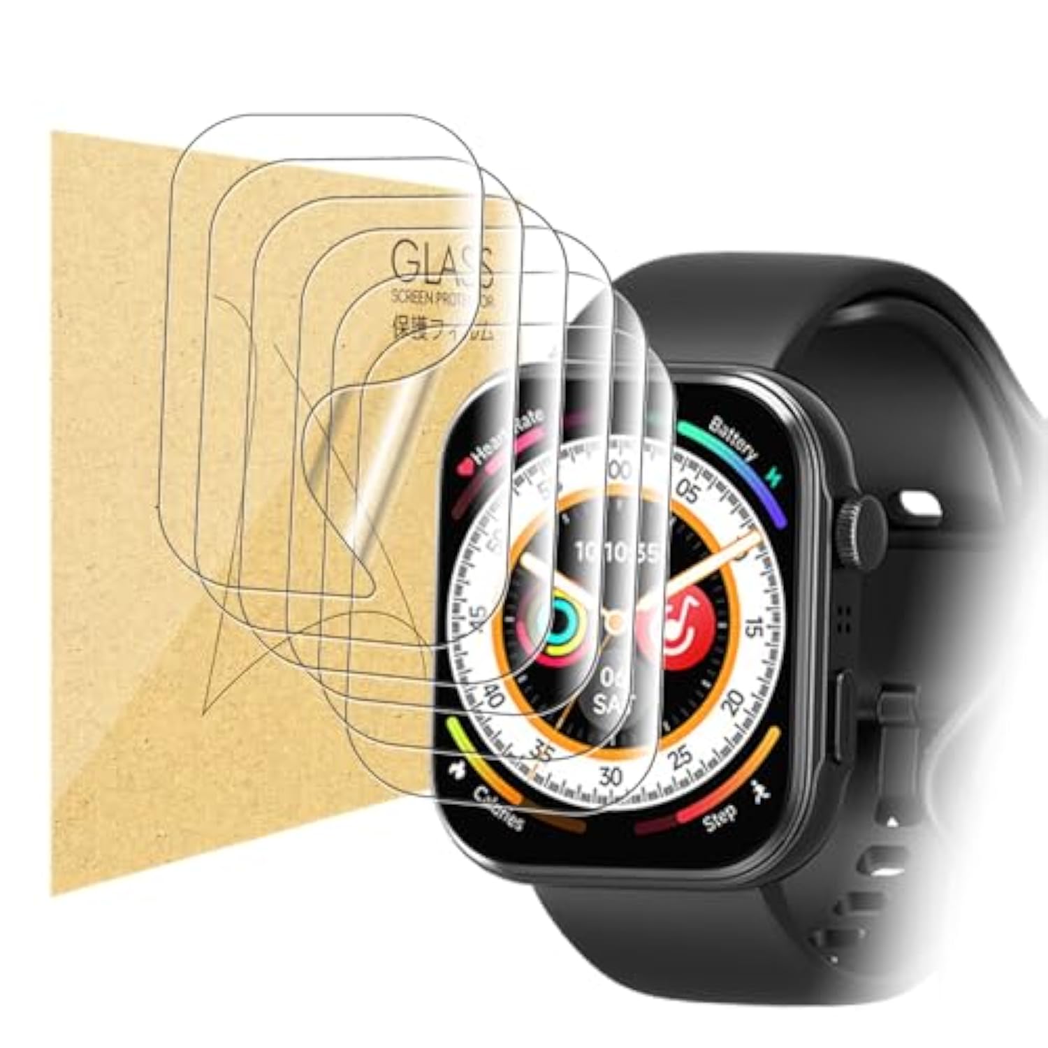 Compatible For Tozo S7 / S6 Smart Watch 1.85", [6 Pack] Full Coverage Tpu Clear Film Compatible For Tozo S7 1.85" Smart Watch/Tozo S6 1.85" Smart Watch