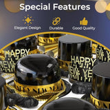 New Year 2026 Party Supplies 250pcs Black Gold Hats Beads Noisemakers
