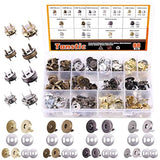 88 Sets 14Mm And 18Mm 4 Color Magnetic Button Clasps Snaps Fastener Cl
