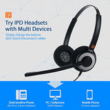 IPH-165 Phone Headset with Noise Cancelling Microphone for Office and Call Center -Compatible with Cisco landline Phones -7800/7900/8800/6945