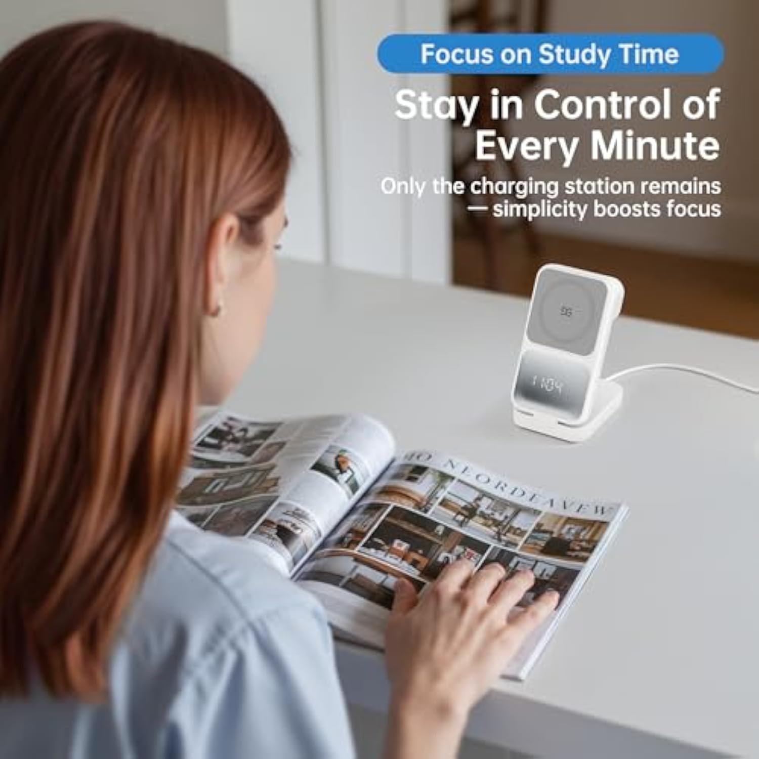 3 In 1 Wireless Charging Station With Real-Time Power And Time Display, Foldable Charging Stand, Compatible With Iphone 17/Air/16/15/14/13/, Apple Watch Series 11/Se3/ Ultra 3, Airpods Pro 3