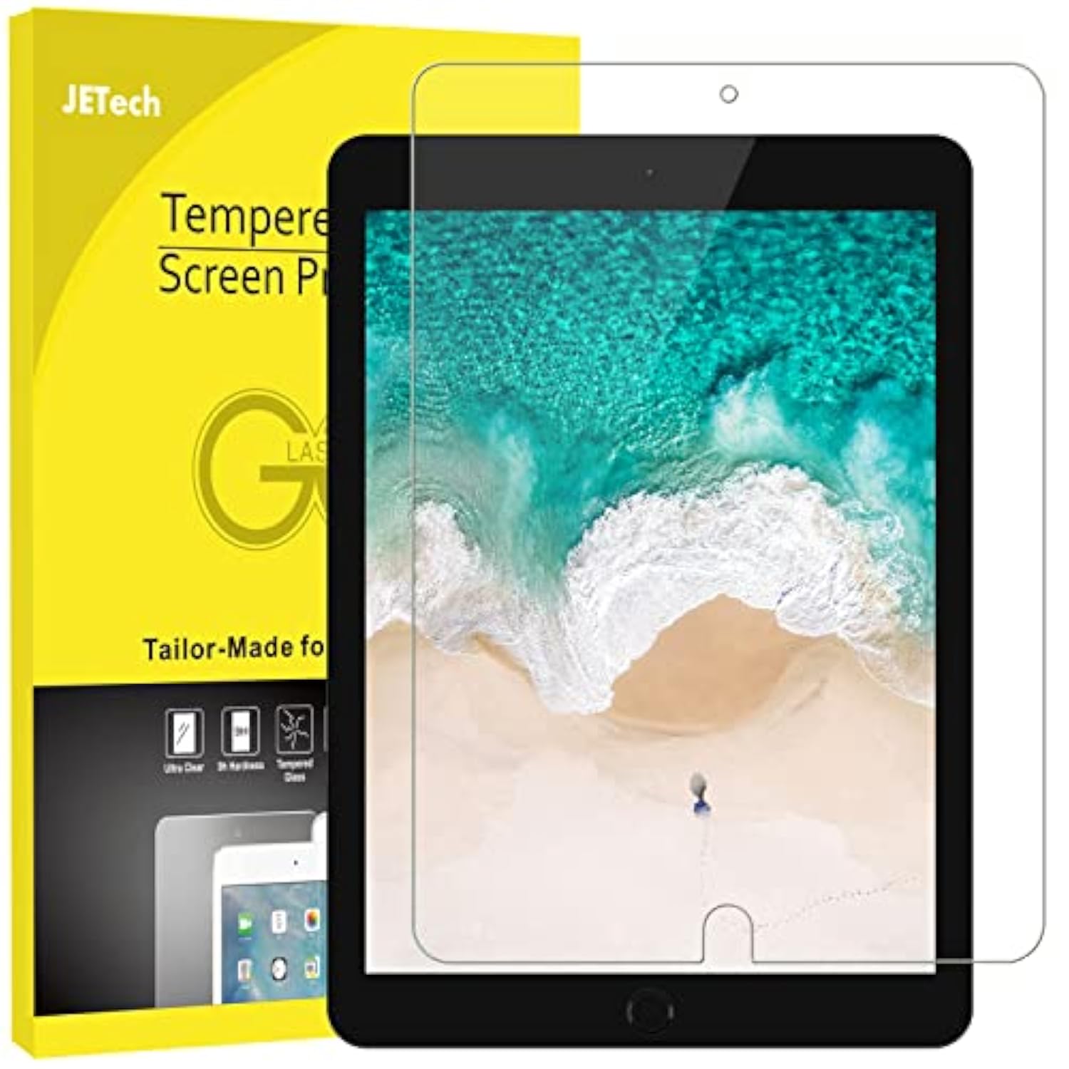JETech Screen Protector for iPad Pro 10.5-Inch and iPad Air 3 (10.5 Inch 2019 Model), 9H Tempered Glass Film, HD Clear, 1-Pack