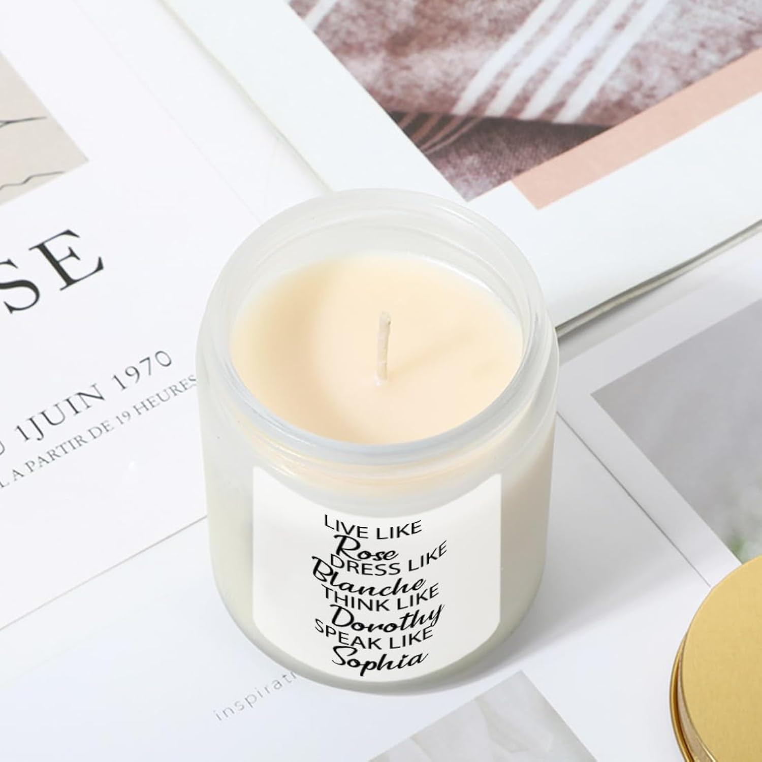 Golden Girls Gifts For Women Scented Candle Lavender - Funny Birthday Gifts For Friends Girls Sisters - Christmas Gift For Friends - Golden Girl Merchandise Gift - Soy Candle 4Oz