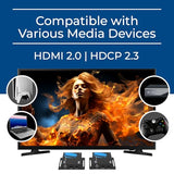 Hdmi Over Ethernet Extender Via Cat6/7-4K@60Hz Up To 230 Ft Hdmi 2.0 & Hdcp 2.2 Compliant - 18Gbps Video Bandwidth With Hdr 10 Power Over Cable - 1 Year (Uhd-Ipc230-K)
