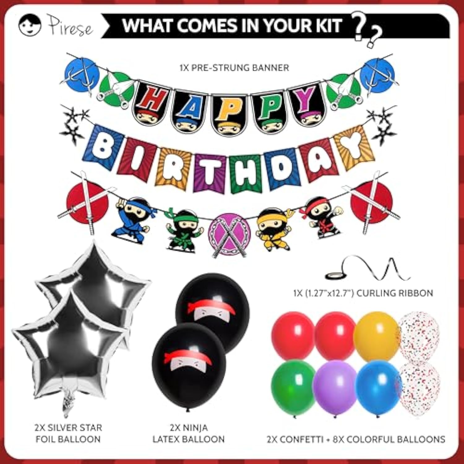 Ninja Birthday Party Decorations, Ninja Birthday Decorations, Ninja Party Decorations, Ninja Party Supplies | Ninja Balloons | Ninja Birthday Banner | Asian Themed Party Decorations