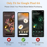 [2+2 Pack] Privacy Screen Protector For Google Pixel 6A [6.1 Inch] With Camera Lens Protector, Anti-Spy Tempered Glass, Easy To Install, Bubble Free, Anti-Shatter, Scratch Resistant