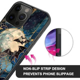 Compatible With Iphone 16 Pro Case,Stained Glass Bats Spooky Moon For Men Woman,Soft Silicone Shock-Proof And Skid-Proof For Protective Case For Iphone 16 Pro