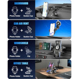 Wireless Car Charger, Fast Charging 15W Auto Clamping Car Charger Phone Holder Phone Mount For Iphone16 15 14 13 12 11 Pro Max Xs, Samsung Galaxy S24 Ultra S23 S22 S21 S20 S10+ Note 9, Etc