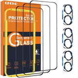 For Iphone 16 Screen Protector With Camera Lens Protector, [Military Grade Shatterproof], Top 9H+ Tempered Glass, Full Edge Coverage, Ultra Durable, With Easy Installation Tool [3+3 Pack]