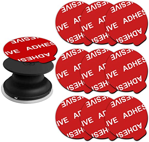 Very High Bond Sticky Adhesive, 9 Pack Adhesive Replacement for Socket Base, 1.4 inches Double Sided Sticker Tapes for Phone Collapsible Grip & Stand