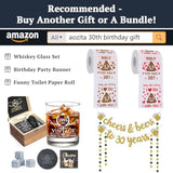 Cheers & Beers To 30 Years Gold Glitter Banner - 30Th Birthday Decorations For Him/Her - 30Th Birthday Gifts - 30 Years Anniversary Decorations - 30Th Wedding Party Supplies For Men/Women