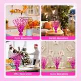 6 Pack Metallic Foil Spary Centerpieces for Tables, Hot Pink Centerpieces for Tables Decorations, Star Brust Table Centerpieces for Birthday Graduation Wedding Baby Shower Party