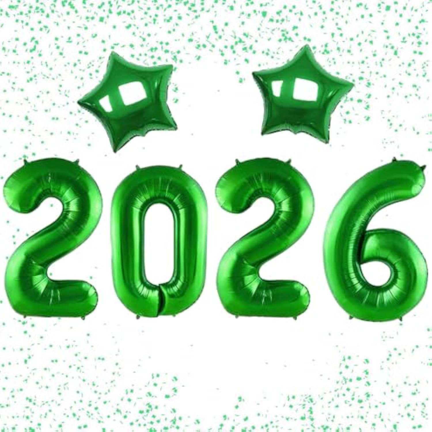40in Dark Green 2026 Number Balloons Large New Year Party Decor