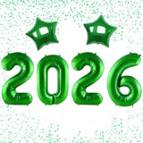 40in Dark Green 2026 Number Balloons Large New Year Party Decor