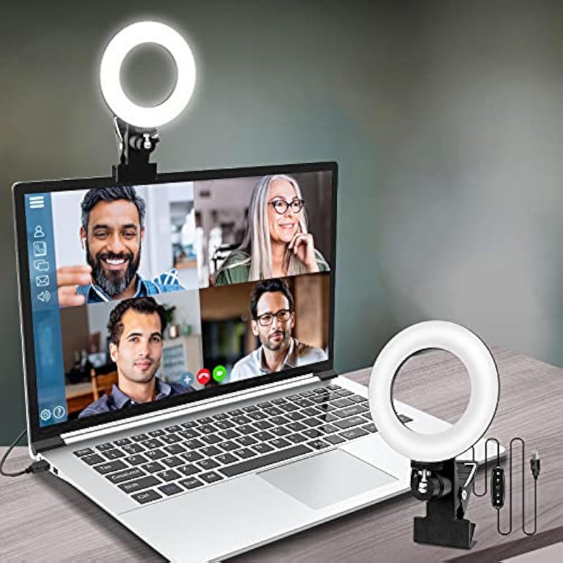 Video Conference Lighting,Webcam Lighting,Ring Light For Monitor Clip On,Zoom Call Lighting, Remote Working, Distance Learning,Self Broadcasting And Live Streaming, Computer Laptop