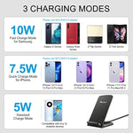 Wireless Charger For Samsung Galaxy S24+ | S24 Ultra | S23 | S22 | S21 | S20 Fe | S10 | S10E | S9 Plus | S8 | Note 20 | 10 | 9 | 8 | Z Flip Fold 5 4 3 Qi-Certified 10W Fast Charging Stand