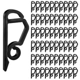 120Pcs Black Mini Plastic Gutter Hanging Hooks - Outdoor Weatherproof Light Clips For Christmas Decoration