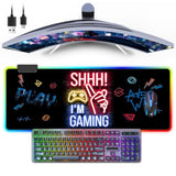 Rgb Gaming Mouse Pad, Large Mousepad With Led Light 13 Light Modes Touch Control Extended Soft Computer Keyboard Mat Pad, Desk Mat With Non-Slip Rubber Base For Macbook, Pc & Laptop(31.5X11.8)