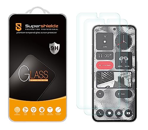 (2 Pack) Designed for Nothing Phone (2) Tempered Glass Screen Protector, Anti Scratch, Bubble Free