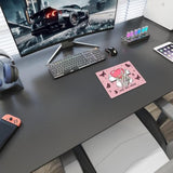 Pink Skull Mouse Pad For Desk Halloween Skeleton Gaming Mouse Pad Non-Slip Flower Butterfly Keyboard Pad Desk Pad Home Office Working Accessories 10.2 * 8.3In,(Gothic Bow)