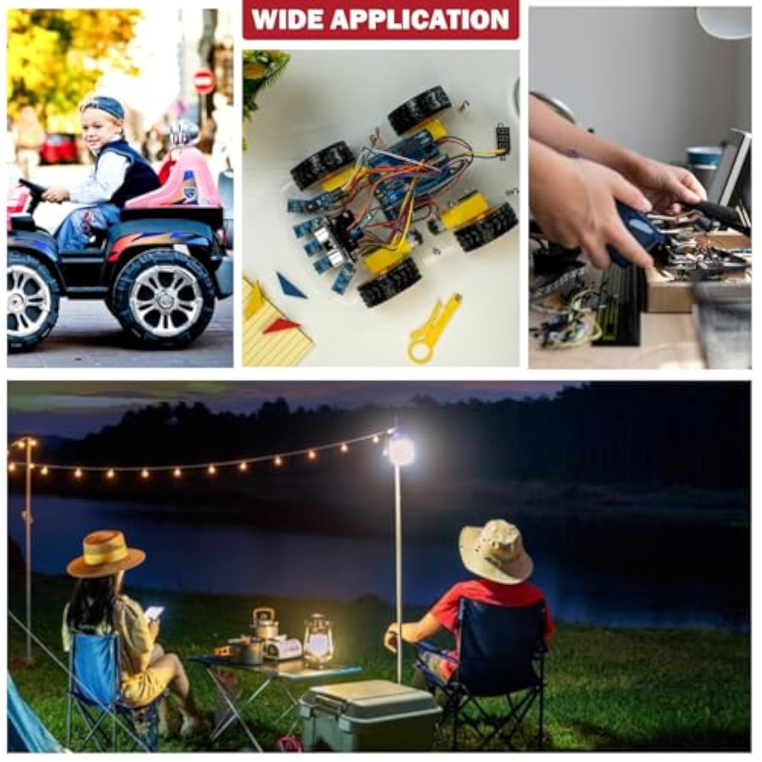 2 Pack For Bauer 20V Max Battery Power Wheel Adapter?Power Wheels Battery Converter Kit With Fuses & Wire Terminals, 14Awg Wire, Power Connector For Diy Rc Car Toys, Robotics,Rc Truck
