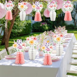 Wildflower Honeycomb Centerpieces For Tables, 9 Pcs Floral Vase Table Decorations, Wildflower Birthday Decorations, Flower Themed Party Decorations, Fall Table Centerpieces