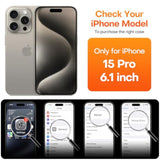 ImpactStrong Magnetic Guard Designed for iPhone 15 Pro Case with Camera Protection and Military Grade Drop Tested for MagSafe Compatibility - Slim Translucent Matte Phone Case 6.1 inches Black