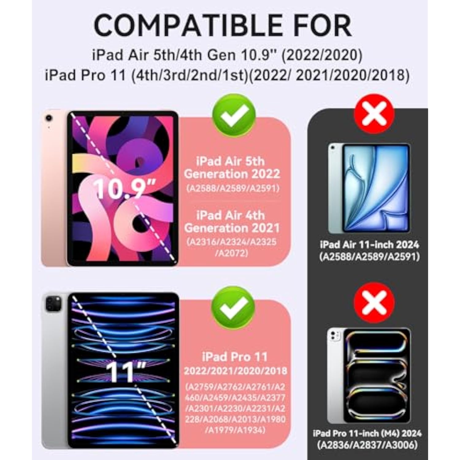 For Ipad Air Case 5Th/ 4Th Generation, Ipad Air 5 Case, Cute Ipad Air 10.9 Inc