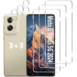 3+3 Pack Moto G Stylus 5G 2024 Tempered Glass Screen & Camera Protector