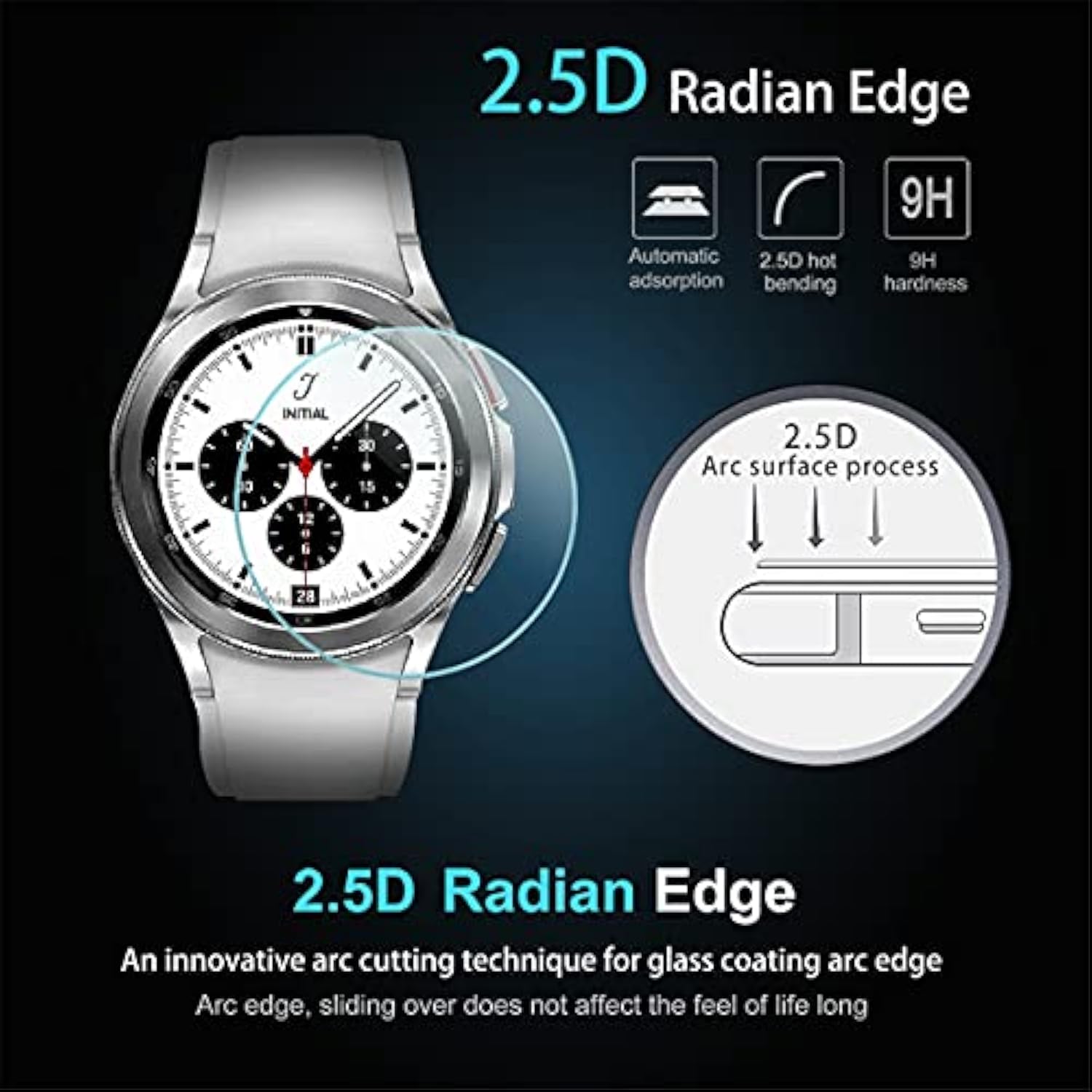 4-Pack For Samsung Galaxy Watch 4 Classic 42Mm Screen Protector, [Anti-Scratch] 2.5D 9H Hardness Ultra-Thin Tempered Glass Screen Protective Film