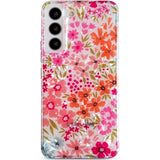 Case For Galaxy S21 Plus 5G 6.7",Cute Flower Design For Girl Women Shell Pattern Sparkle Crystal Translucent Soft Fit Tpu Phone Cover For S21+, Clear Pink Floral