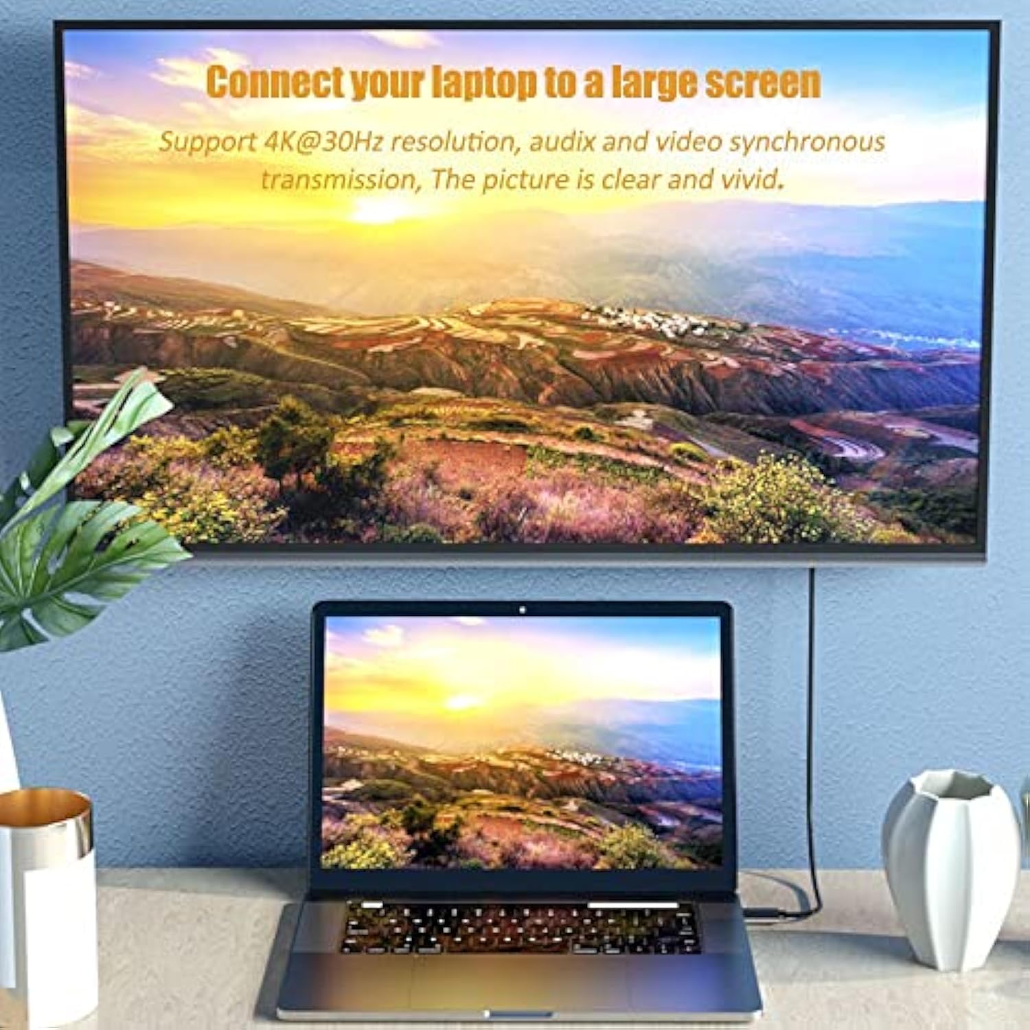 Usb C To Hdmi Cable Adapter Usb 3.1 Type C To Hdmi 4K Thunderbolt 3 Hdtv Cable