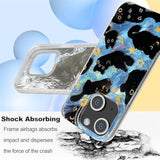 Iphone 13/14 Case, Black Cat Design, Slim Silicone Bumper Case, Wireless Charging Compatible