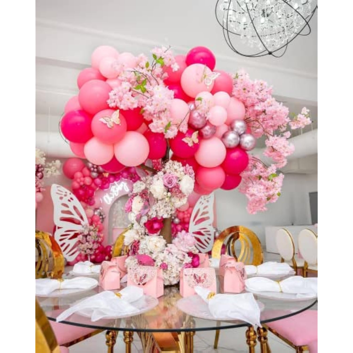 Valentines Day Balloon Arch Garland Kit With Red Pink Retro Pink Red H