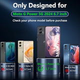 Case For Moto G Power 5G 2024 (6.7"), Magnetic Translucent Matte Cover With Shock-Resistant Bumper, Black – Not Compatible With 2025 Model