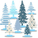 16 Pcs Merry Christmas Tree Centerpiece Buffalo Plaid Snowflake