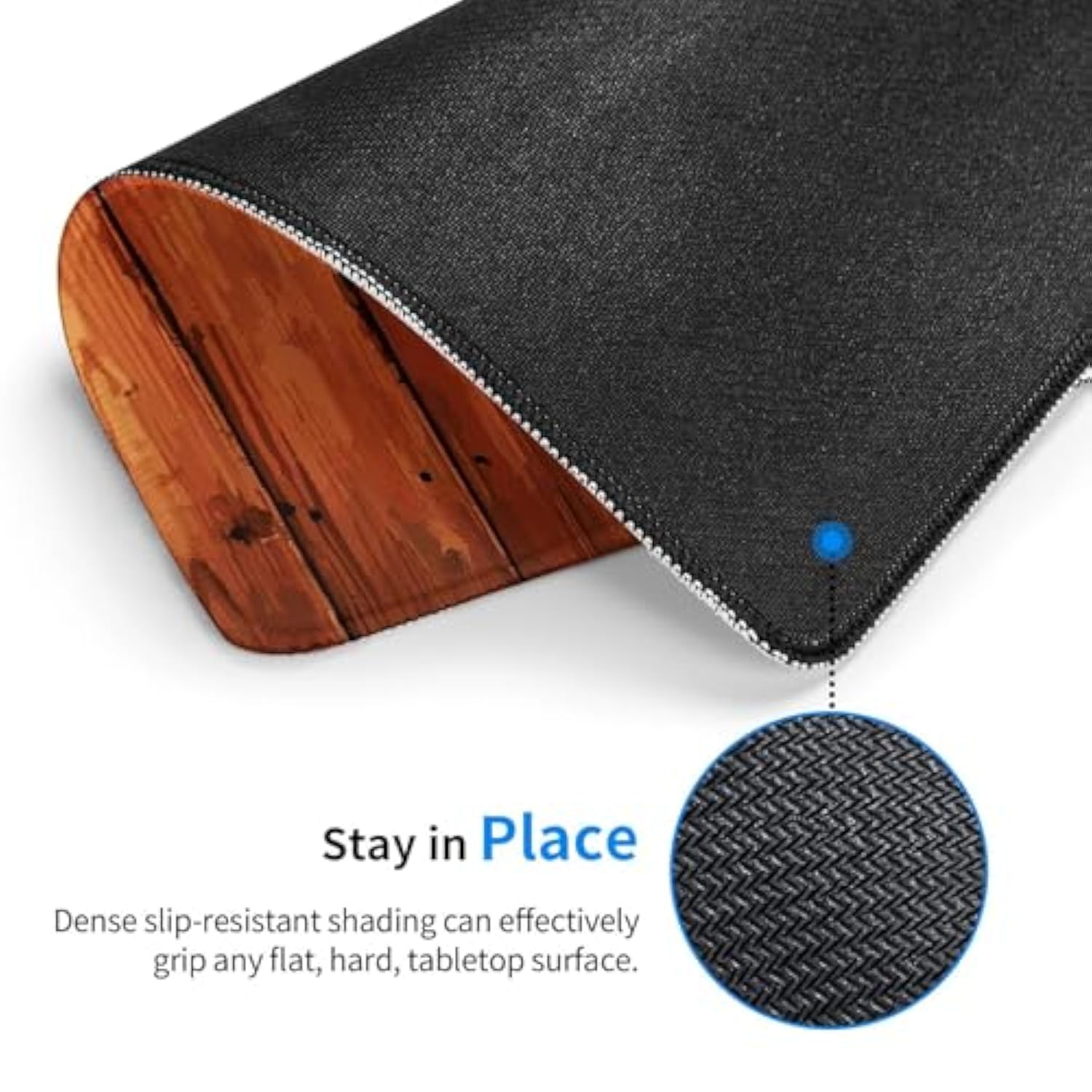 Mouse Pad Rustic Wood Wooden Mouse Pads For Desk Non-Slip Rubber Base Square Gaming Mousepad Mat For Computer Home Office