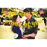 Military Going Away Party Decorations, Gold Glitter We Are So Proud Of You Banner, We Are So Proud Of You American Flag Patriotic Soldier Banner For 4Th Of July Veterans Day Themed Party Decorations
