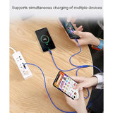 Multi Charging Cable 4Ft, Nylon Braided Universal 3 In 1 Multi Charger Cable A