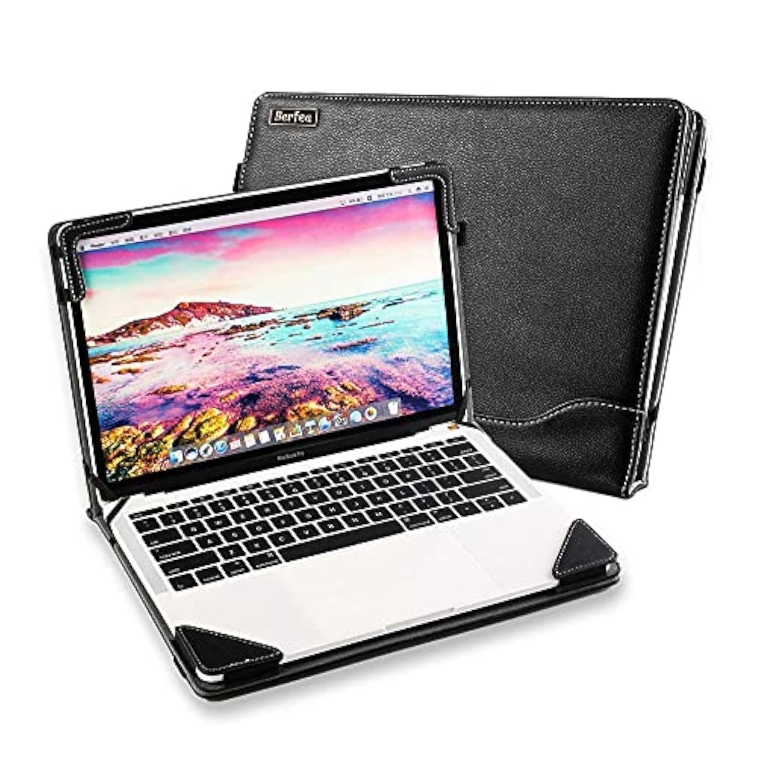 Laptop Case Cover For Lenovo Ideapad Flex 5/5I 14 Inch 14Iil 14Itl 14Alc 14Iwl 14Api 14Alc05 Notebook Sleeve Pu Leather Stand Hard Protective Skin