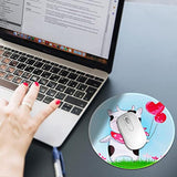 Round Mouse Pad, Cute Funny Small Mouse Pad 8.6 X 8.6 Inch With Non-Slip Rubber Base, Stitched Edge Mouse Pad Fine Mouse Pads For Desk Accessories Laptop Gaming Office Supplies Decor (Calf)