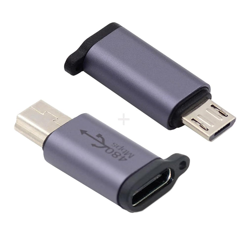 2Pcs/Lot Usb-C Usb2.0 Type C Female To Micro Mini Usb Male Power Adapter 480Mb