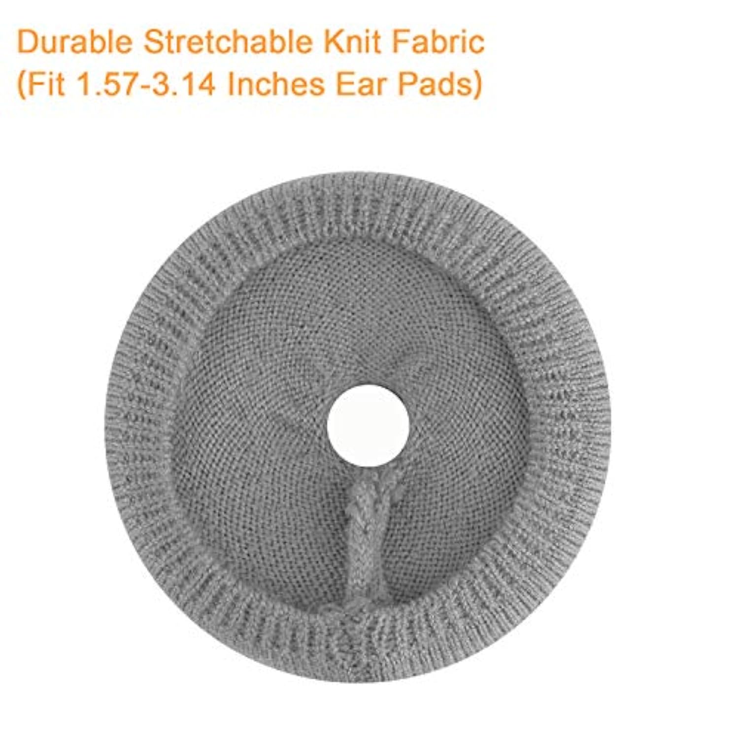 Earpads Sweater Cover Protectors With Knit Fabric For Beats Solo 3/2, Solo Hd/Mixr/Ep Headphones And Other Headsets With 1.57-3.14 Inch Ear Cushions [ 2 Pairs ] (Grey)