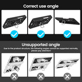 For Galaxy Z Fold 3 Case With Camera Cover, Hinge Protection Case With Front Screen Protector & 360°Ring Magnetic Kickstand Protective Armor Cover For Samsung Galaxy Z Fold 3 Midnight Black