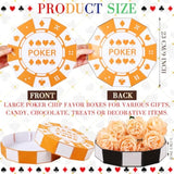 12 Pcs Large Poker Chip Favor Boxes 9 Inch Casino Themed Party Decorations Giant Chip Table Centerpiece For Game Night New Year Prom Casino Birthday Party Supplies
