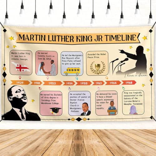 Martin Luther King Banner MLK Day Backdrop Sign African American Decor Martin Luther King Jr.Decorations for Home Party